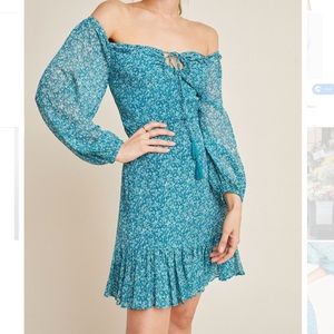 Anthropologie x Rana Gill off the shoulder dress
